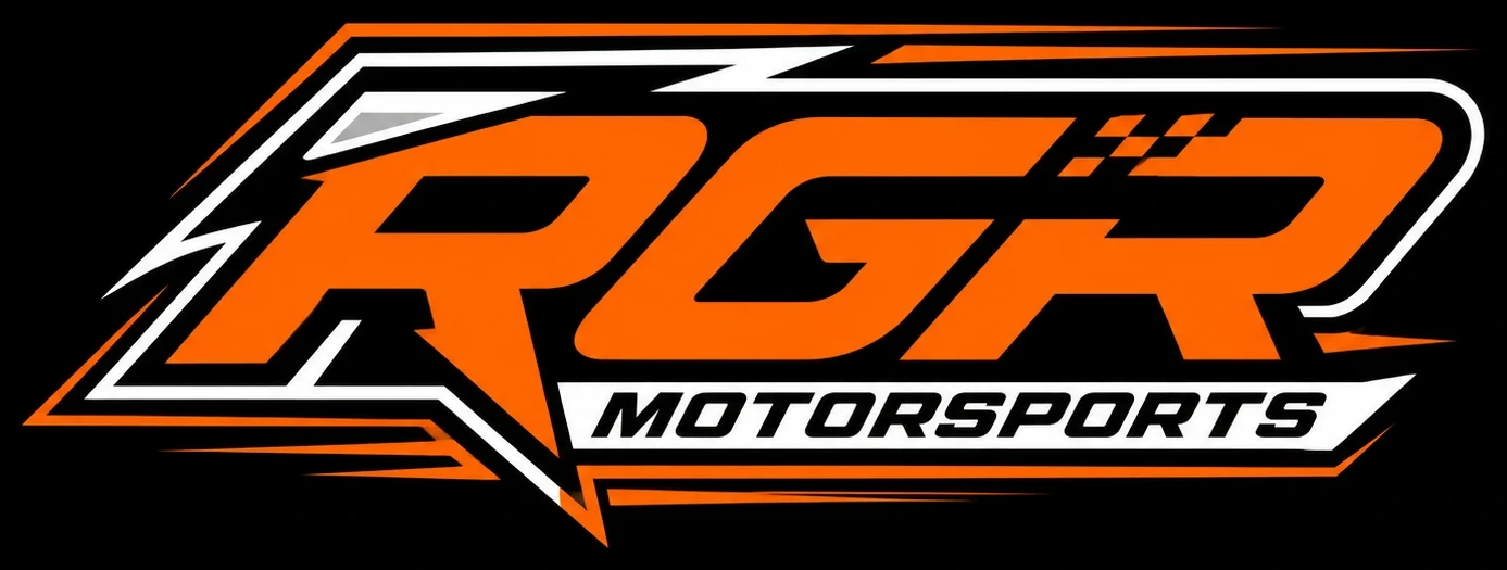 RGR Motorsports official orange, black and white logo